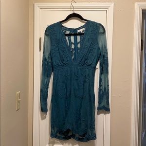 Long sleeve cocktail dress
